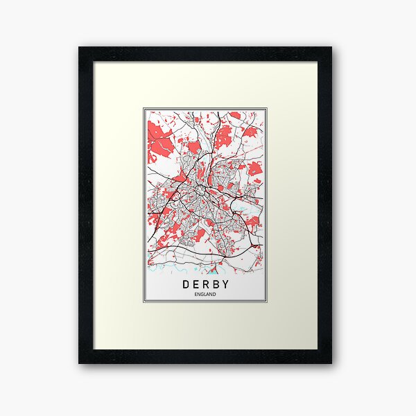 Item preview, Derby map print designed and sold by PostersProf1.