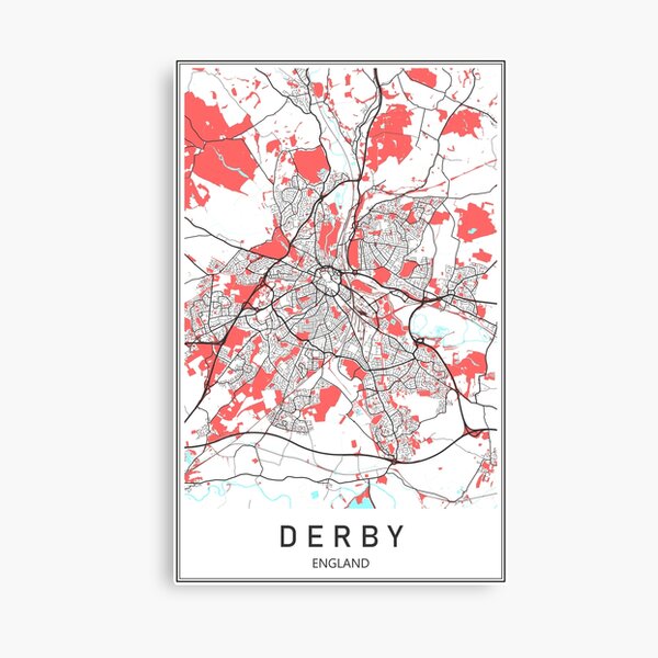 Item preview, Derby map print designed and sold by PostersProf1.