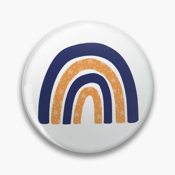 Item preview, navy blue and orange star rainbow designed and sold by Anna Buse.