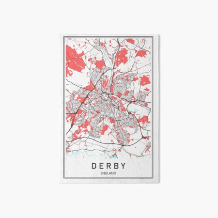 Item preview, Derby map print designed and sold by PostersProf1.