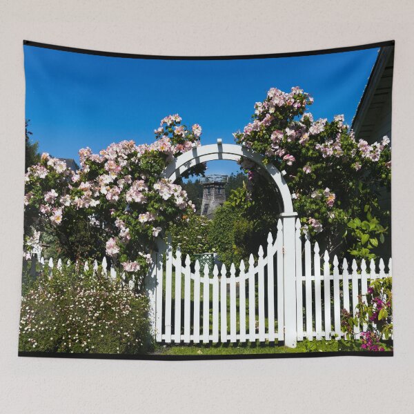 Item preview, Garden gate in Mendocino, an unincorporated community in Mendocino County, California designed and sold by OrcaNature.