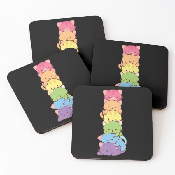 Item preview, LGBT Gay Pride Flag Kawaii Rainbow Cats designed and sold by Irene Koh.