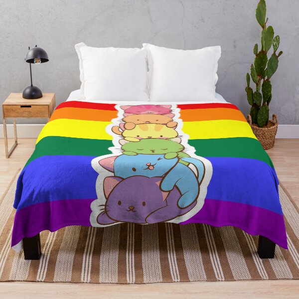 Item preview, LGBT Gay Pride Flag Kawaii Rainbow Cats designed and sold by Irene Koh.