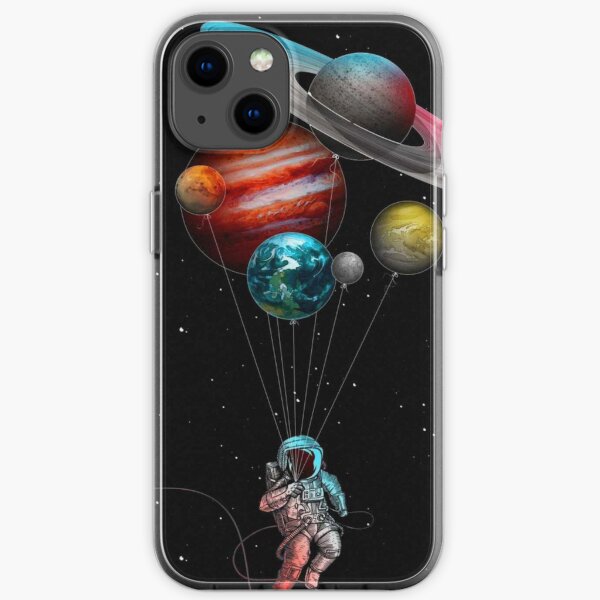 Space planet ballons iPhone Soft Case