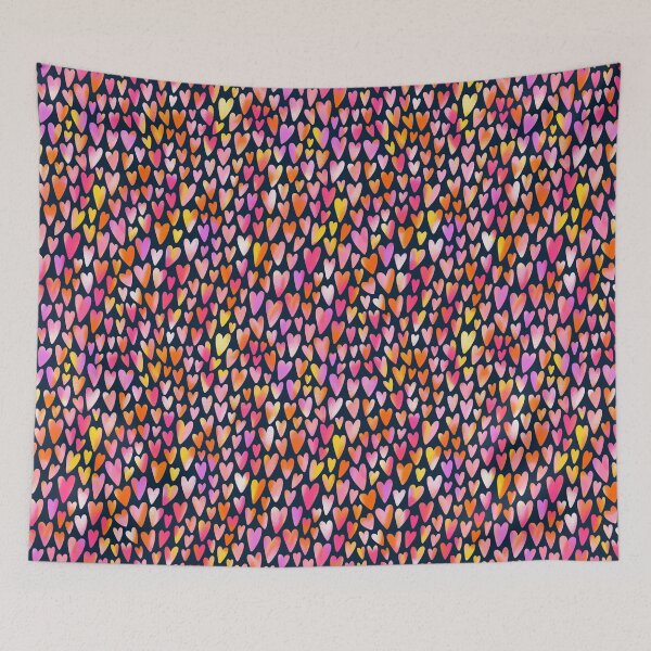 Item preview, Crazy in love, colorful hearts pattern designed and sold by stolenpencil.