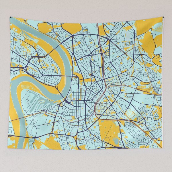 Item preview, Dusseldrof map - Allemagne City Map designed and sold by PostersProf1.