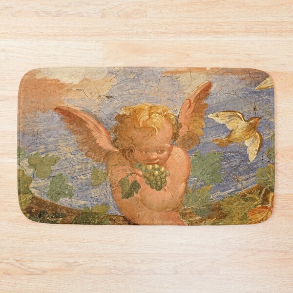 Item preview, Child Angel Eating Grapes Vintage Painting designed and sold by worldways.