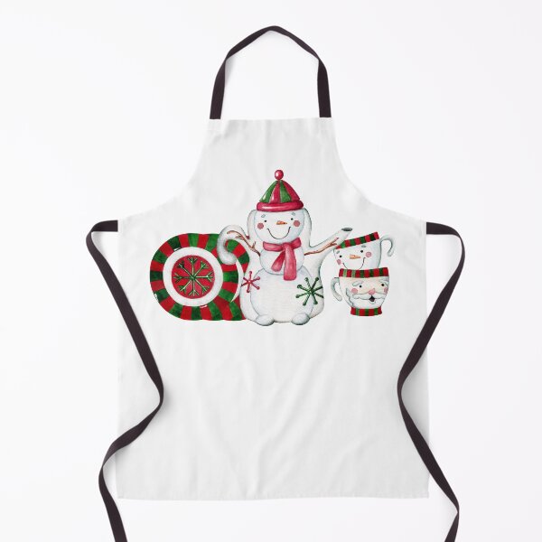 Item preview, Christmas ceramic kitchenware Teapot, cups and plates.Snowman and Santa Claus. designed and sold by AnnAsatryan.