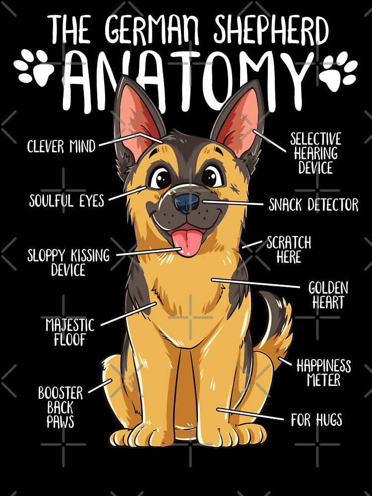 Funny German Shepherd Dog Anatomy Dog Owner Dog Lover Kids T Shirt for Sale by la nynx Redbubble