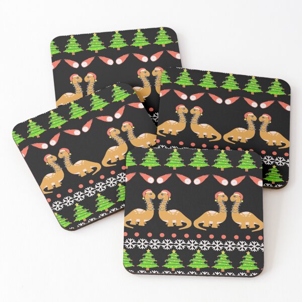 Item preview, Dinossaur ugly christmas sweater black designed and sold by racharanha.