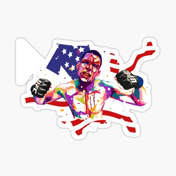 "Nate Diaz UFC Merch" Sticker for Sale by UrbanOctagon | Redbubble