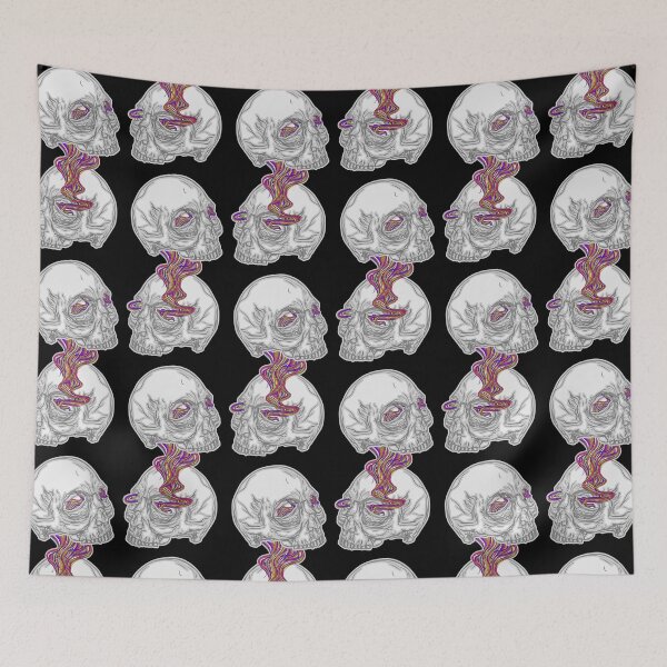 Item preview, Gray Trippy Skulls designed and sold by GabrielaTot.