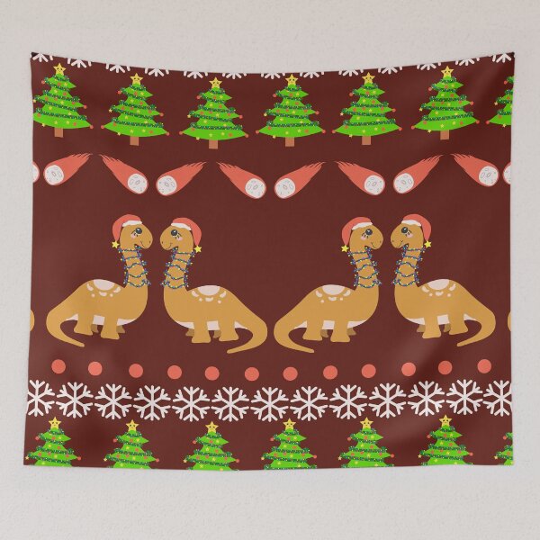Item preview, Dinossaur ugly christmas sweater red designed and sold by racharanha.
