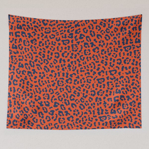 Item preview, ORANGE + NAVY LEOPARD designed and sold by MerakiCreative.
