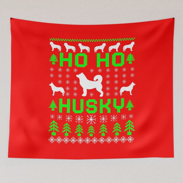 Item preview, Ho Ho Husky, Christmas Dog Husky Pattern designed and sold by ACC .