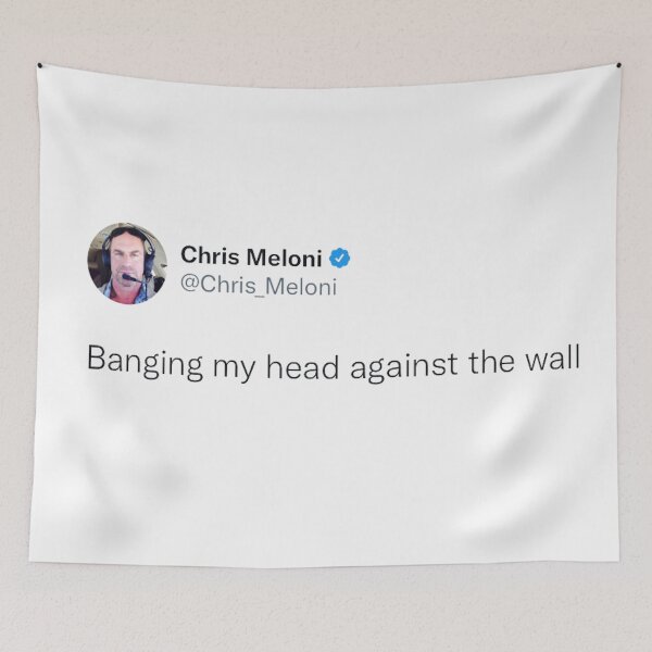 Item preview, banging my head against a wall (white bg) designed and sold by agusta-.