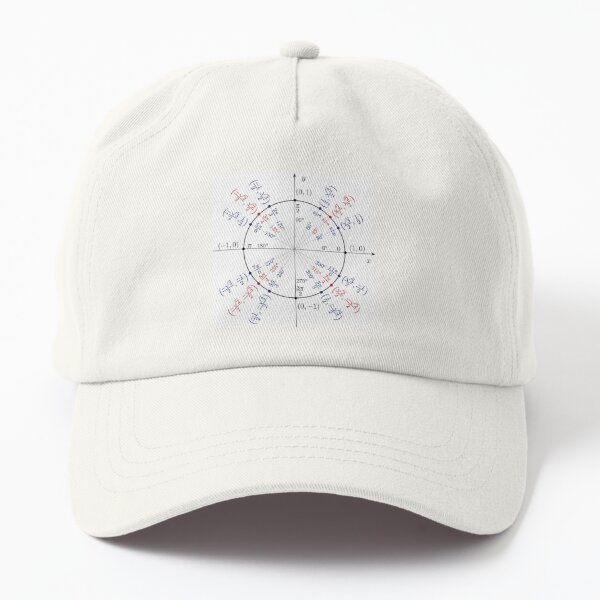 Trigonometry: angles in degrees, angles in radians, cosines of angles, sines of angles Dad Hat