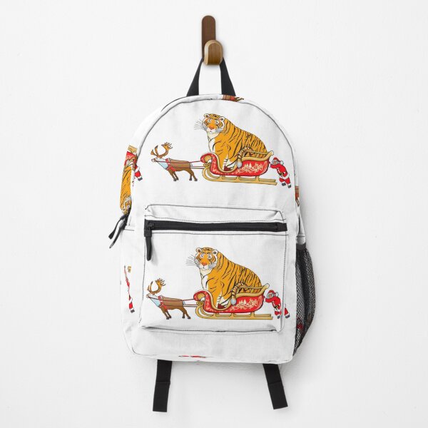 Item preview, Meme fat tiger in Santa's sleigh / Year of the Tiger /New Year 2022/ Tiger 2022 designed and sold by saf-saf.