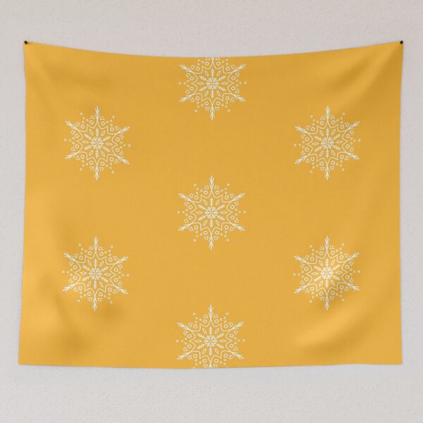 Item preview, Yellow snowflakes designed and sold by Nataliia Kholodniak.