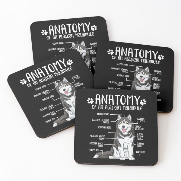 Artikelvorschau, Lustige Alaskan Malamute Anatomie Hundebesitzer Hundeliebhaber entworfen und verkauft von lanynx design.