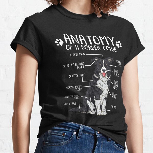 Funny Border Collie Anatomy Dog Lover Gift Classic T-Shirt