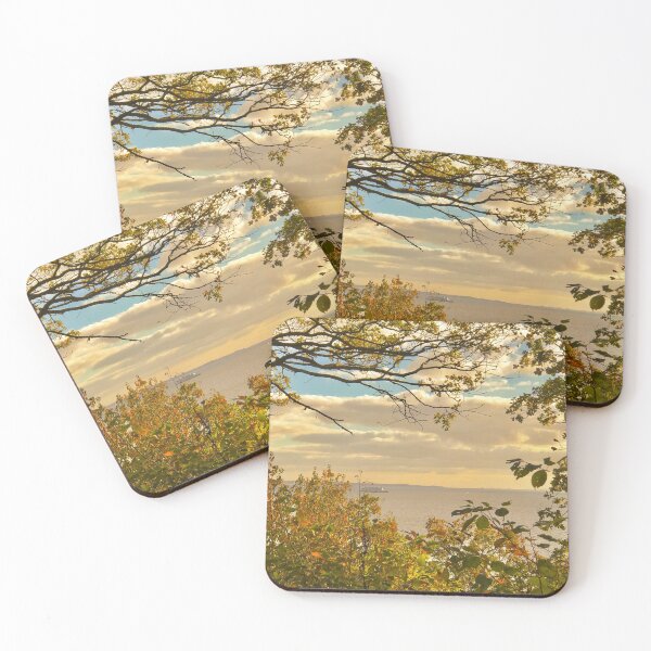 Item preview, Autumn view over Öresund overlooking Denmark designed and sold by HenrikGPhoto.