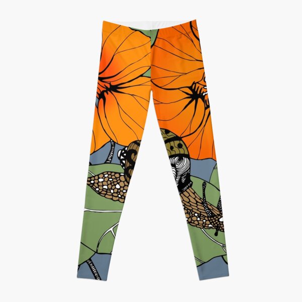 Schnecke mit Kapuzinerkressen Leggings