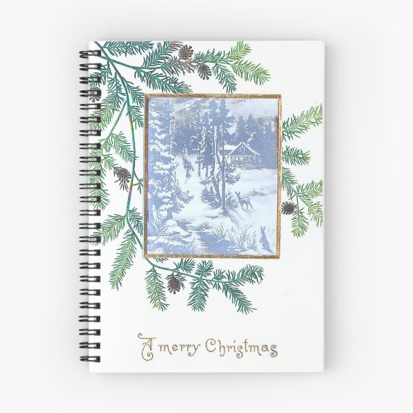 Item preview, Vintage Christmas Pine Bough and Winter Scene Postcard designed and sold by Douglas E. Welch Design and Photography.