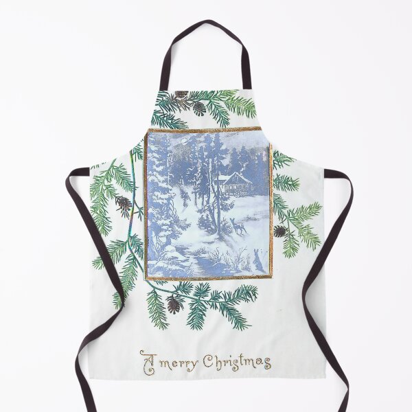 Item preview, Vintage Christmas Pine Bough and Winter Scene Postcard designed and sold by Douglas E. Welch Design and Photography.