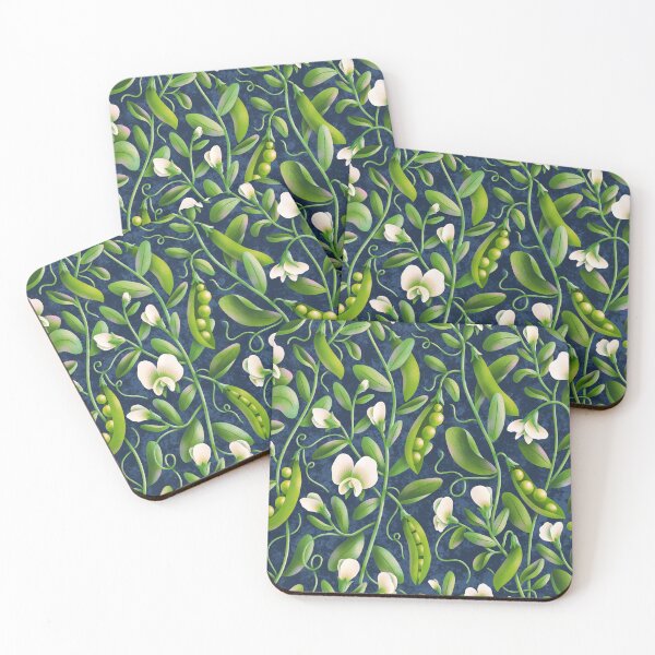 Item preview, Fresh peas in my garden, illustration pattern designed and sold by stolenpencil.