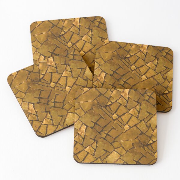Item preview, Golden Mosaic Texture Pattern designed and sold by DFLC Prints.