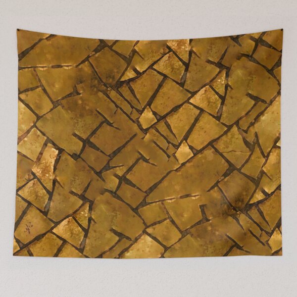 Item preview, Golden Mosaic Texture Pattern designed and sold by DFLC Prints.