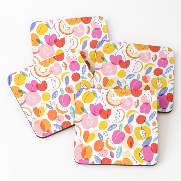 Item preview, Stone fruits summer pattern designed and sold by stolenpencil.