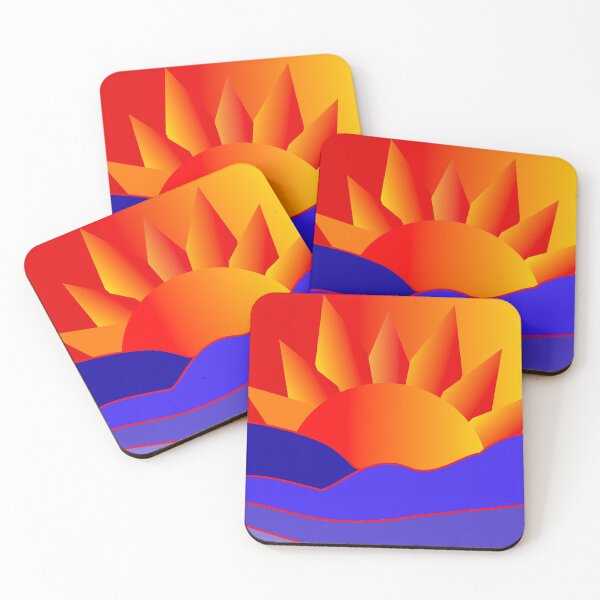 Item preview, Red Sunburst of Sunshine Abstract BOHO Wall Decor designed and sold by EdwardMonet.