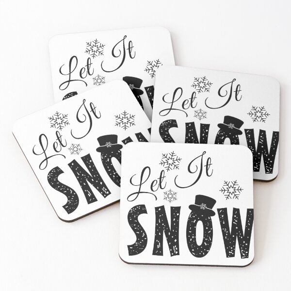 Aperçu de l'œuvre Let It Snow avec une police de neige détaillée créée et vendue par RhondaCav.