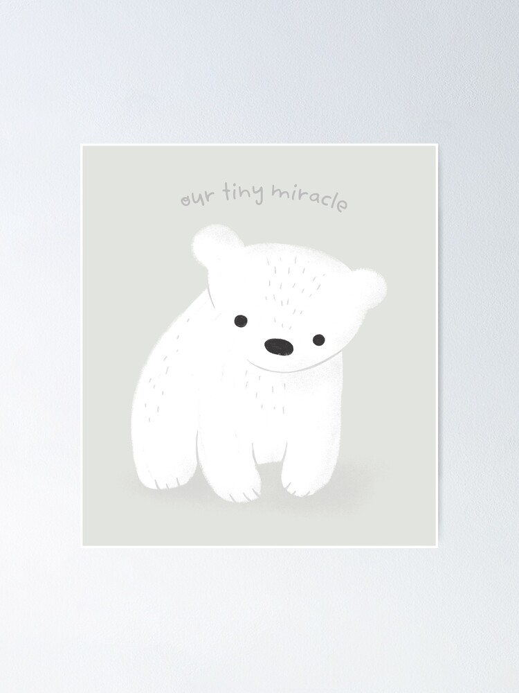 Gift Sticker : Cute Baby Polar Bear Sweet Art For Newborn Kid Room Decor  Animal