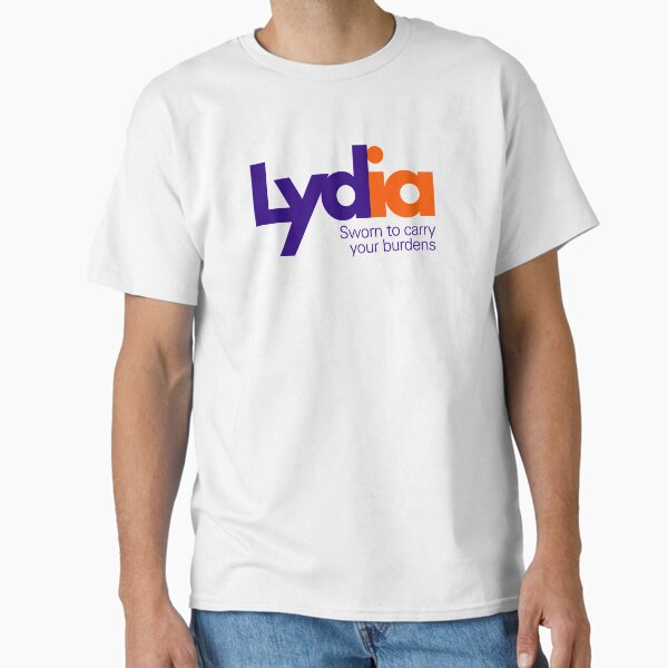 Vista previa del artículo con la obra «Servicio de mensajería de Lydia (parodia del logotipo de Fedex)», diseñado y vendido por Lolvetica.