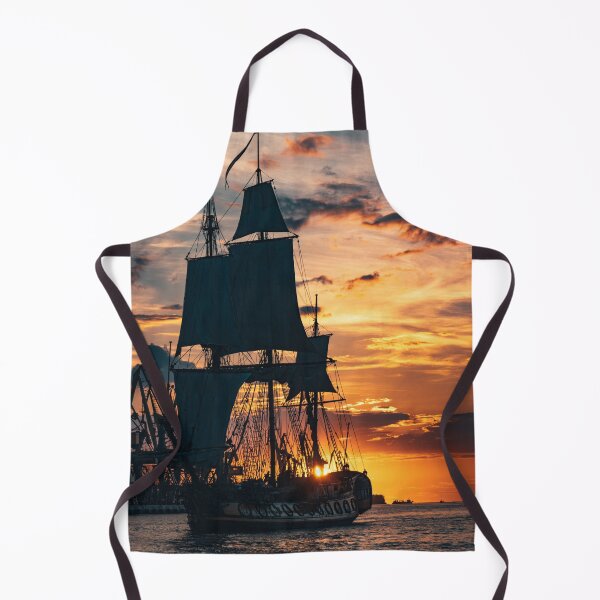 Item preview, The Frigate Shtandar in calm weather sailing sunset time Riga Latvia designed and sold by RaimondKlavins.