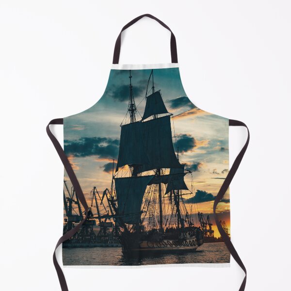 Item preview, The Frigate Shtandar in calm weather sailing sunset time Riga Latvia designed and sold by RaimondKlavins.