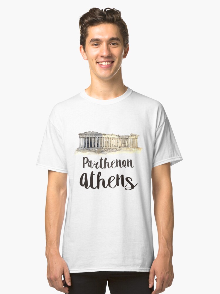 Alternate view of Parthenon watercolor Classic T-Shirt