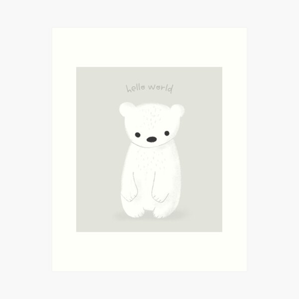 Item preview, Baby Arctic Animals Polar Bear Cub Standing designed and sold by Heather Rosas.