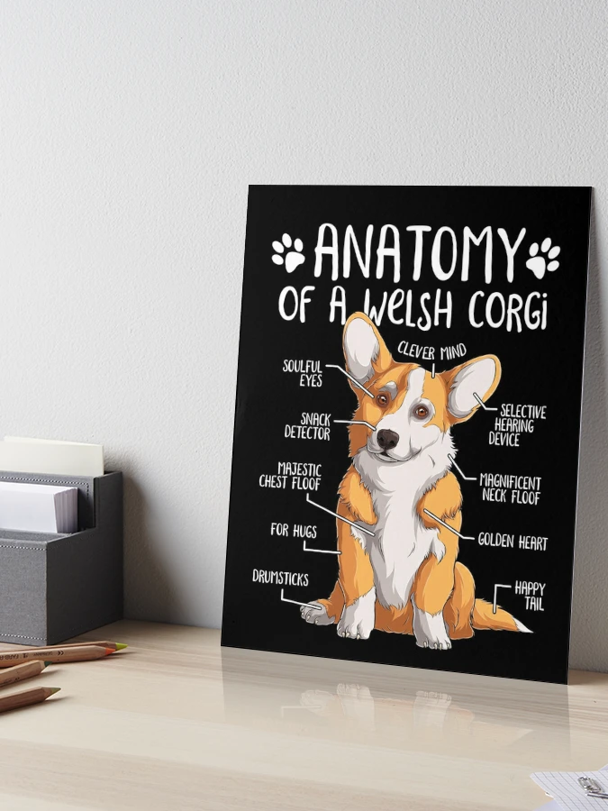 Corgi Coffee 11x14 Ready To order Hang Framed Dog Art Print