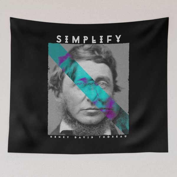 Item preview, Glitch Aesthetic Henry David Thoreau Simplify designed and sold by altrmnd.
