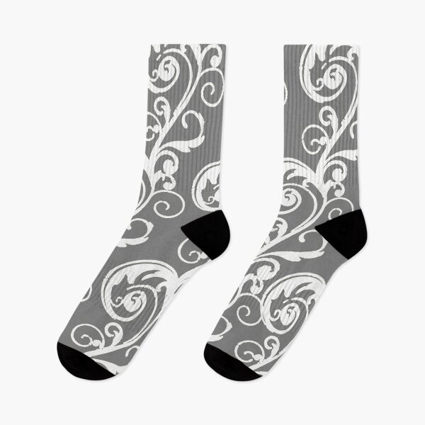 Item preview, DECORATIVE WHITE-GREY ROLLING SCROLLS ART PATTERNS designed and sold by sharlesart.