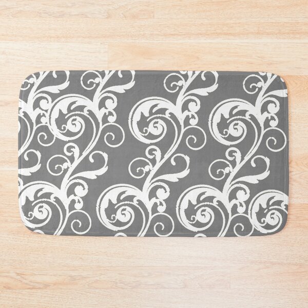 Item preview, DECORATIVE WHITE-GREY ROLLING SCROLLS ART PATTERNS designed and sold by sharlesart.