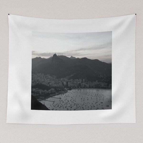 Item preview, Corcovado sunset BW designed and sold by graziegranata.