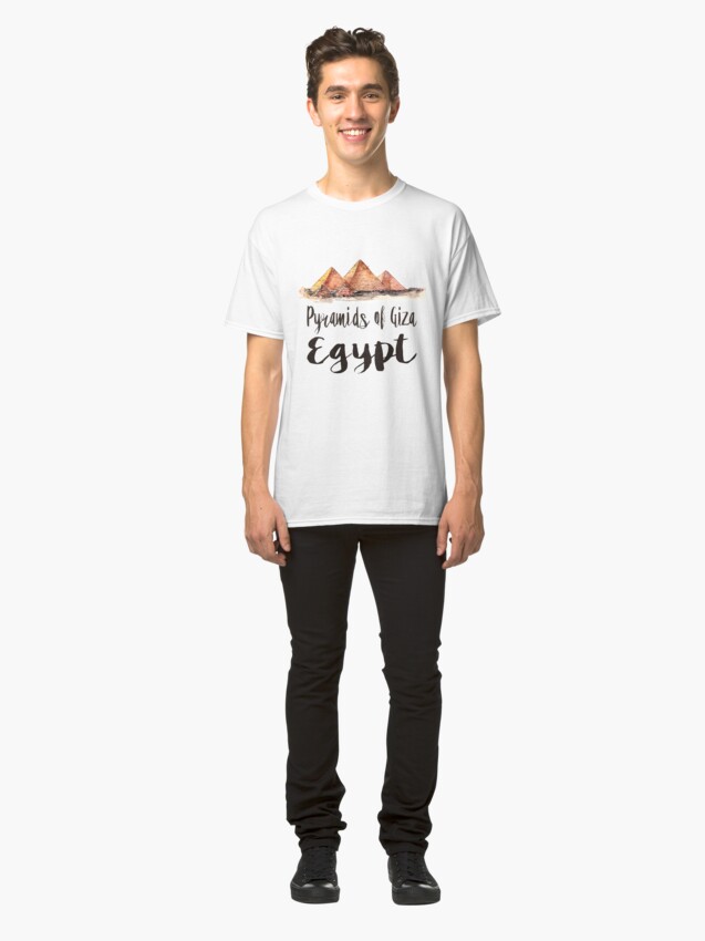 Alternate view of Pyramids of Giza watercolor Classic T-Shirt