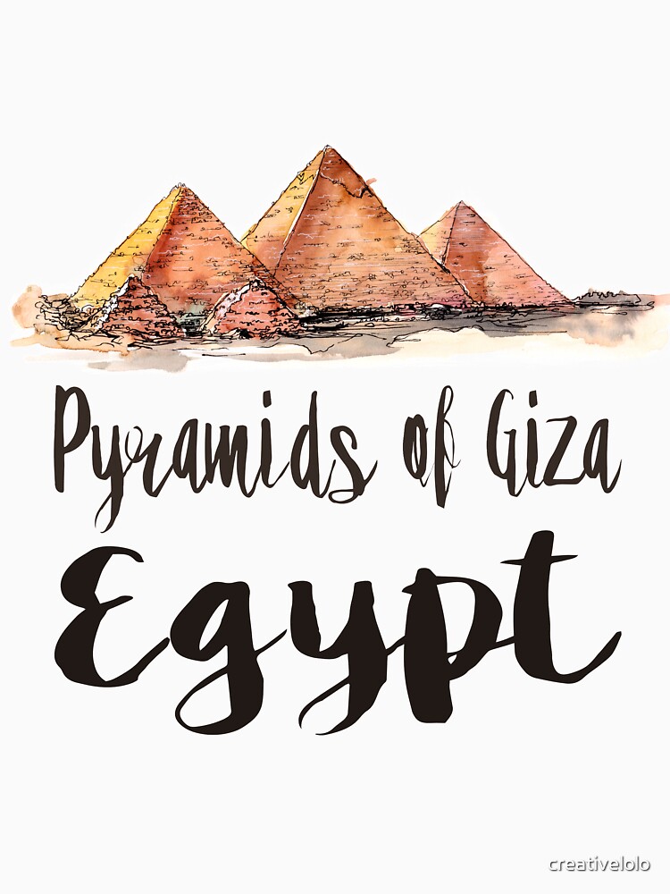 Pyramids of Giza watercolor by creativelolo