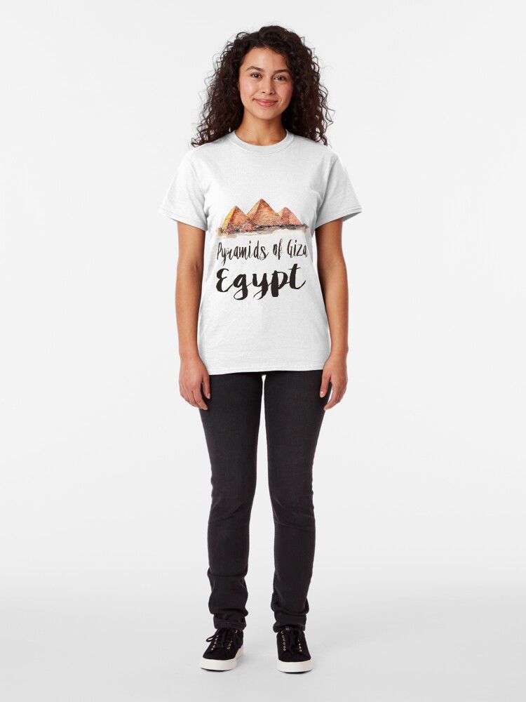Alternate view of Pyramids of Giza watercolor Classic T-Shirt
