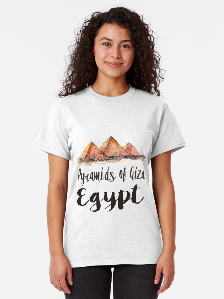 Alternate view of Pyramids of Giza watercolor Classic T-Shirt